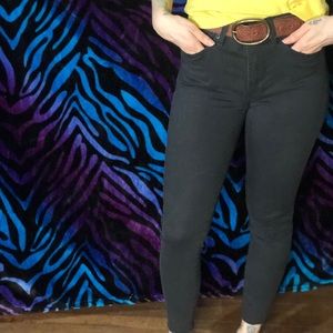 Black Gap skinny jeans.